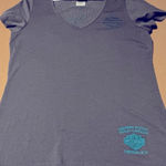 Harley Davidson Vintage Harley-Davidson Women's Dark Gray and turquoise Tee with Blue Accents Photo 0