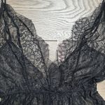 Victoria's Secret Victoria Secret Black Lace V-Back One Piece Bodysuit Romper Size Small Photo 3