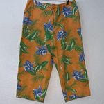 Lauren Ralph Lauren Pants Women Crop Floral Multicolor All Over Print Size 14W Orange Photo 0