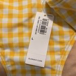 Old Navy BRAND NEW  Mid Rise Yellow Gingham Pattern Bikini Bottoms Size L Photo 7