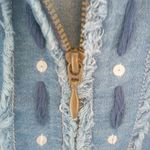 Napa Valley SP Y2K Embroidered Zip Jeans Vest Petite Blue Size undefined Photo 6