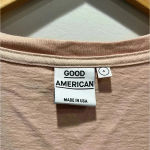 Good American Blush Pink Linear Foil Graphic T-Shirt size 4 (XL) Photo 2