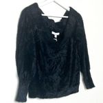 Chelsea28 NWOT Chelsea 28 Black Open Neckline Cozy Sweater Photo 2