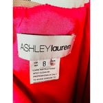 Ashley Lauren  Hot Pink Pleated Crystal Pearl Beaded One Shoulder Gown Size 8 Photo 7