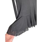 Chelsea and Violet C&V  Peplum Top Size XS Black Knit Ribbed Long Sleeve New Photo 1