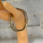 Lovely Gold Plated Rhinestone Bangle Bracelets Excellent Condition Photo 3