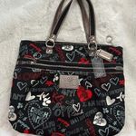 Coach  poppy with hearts Glam Tote Photo 0