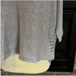 Anthropologie  Heather Gray Silver Knit Sweater Top Photo 10