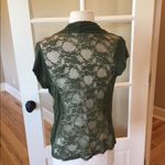 Body Central Top Short Sleeve Wrap Front Womens M Lace Romantic Knit Comfy Photo 7