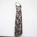 Betsy and Adam . Layla Halter Top Foil Print Gown. Photo 3
