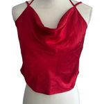 Lovers + Friends  Red Draped Tank Top Blouse Size Medium Photo 0