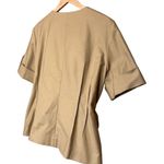 Michael Kors MICHAEL Short Sleeve Belted Khaki Cargo Style Snap Up Jacket Sz 16 Photo 9