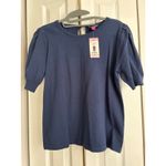 Vince Camuto Navy Blue Puff Sleeve Sweater – Size Small (NWT, MSRP $59) Photo 1