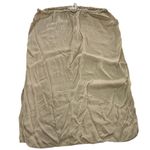 Drew Donni. Skirt Womens Medium Gold Beige Silky Satin Cinch Skirt Side Slit Photo 1