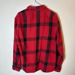 Madewell ‎ Buffalo Plaid Flannel Shirt Button Down Red Black Size Large Photo 7