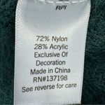 Nine West  x Cara Santana Sweater Sequin Fuzzy Teal Green XXL Pullover Photo 10