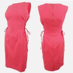 Calvin Klein  Sleeveless Side Lace Up Sheath Dress Watermelon Pink Corset Knee 2 Photo 1