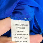 Karina Grimaldi Paolo Romper Cobalt Royal Blue Silk Size Small Lace Revolve Photo 9