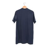 Everlane Navy Blue Collarless Short Sleeve Cotton Shirt Dress Shirtdress 8 Photo 4