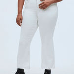 Madewell Plus Curvy Kick Out Crop Jeans in Pure White 24W NWT Photo 0