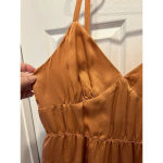 NWT J. Crew Silk Serenade Dress Coral Hammered‎ Silk Spaghetti Straps Size 6 Orange Photo 1