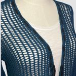 Free People Blue Crochet Open Knit Cardigan Women’s XS 100% Cotton Cover Up NWT $198 Photo 8