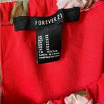 Forever 21  Red Floral Maxi Dress with Side Slits Size Medium Photo 2