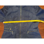 White House | Black Market Size 12 (runs small) Jean Jacket with Silver Zippers Photo 13