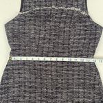 J.Crew  Tweed Fringe Sheath Sleeveless Dress Navy Blue Preppy Career Office Photo 11