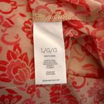 CAbi NWOT Coral Semi Sheer Cut Out Back Cowl Neck Floral Sleeveless Blouse Photo 4