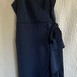 AQUA Midnight Blue Asymmetrical Dress Photo 0