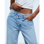 Madewell Low-Slung Straight Jeans With Criss-Cross Waistband Size 26 Casual Photo 1