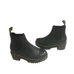 Dr. Martens Rometty Chelsea Heeled Boots Women Sz 7 Black Leather Pull On Shoes Photo 1