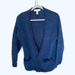 Cambridge Dry Goods 100% Wool Cardigan Sweater Small Vintage Colorful Knit Purple Photo 0