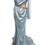 Portia and Scarlett Illusion Cutout One Sleeve Gown PS23502 ice blue size 10 Photo 2