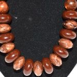 Source Unknown Chunky Candy Shades Of Brown Graduated Beaded Boho Statement Necklace Like New Photo 1
