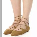 Loeffler Randall  Brown Suede Lace Up Ballet Flats Photo 0