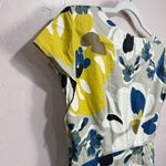 Boden Beige & Yellow Floral Short Sleeve Sheath Dress 8 Long Gray Photo 6