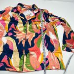 Mary Square Groovy Kind of Love Satin Long Sleeve Pajama Top Womens Size XXL NEW Blue Photo 9
