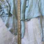 Free People Vintage Gauze Oversized Floral Tunic Button Up Top Size S Boho Photo 5