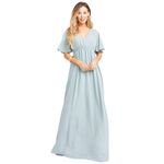 Show Me Your Mumu  Emily Empire Maxi Dress L Silver Sage NWT Formal Photo 15