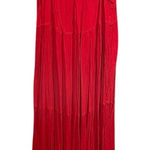 Knox Rose  Red Tiered Double Gauze Maxi Dress w/ Back Knot Detail Photo 0