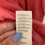 Free People  Laura Pink Red Eyelet Boho Gauze Blouse Flowy Women's size Medium Photo 9