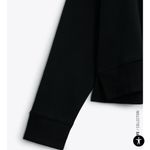 ZARA BLACK RIBBED HOODIE Photo 6