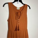Anthropologie  Saturday Sunday ribbed tiered jumpsuit rust colored‎ size XS Photo 3