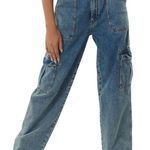 Garage Y2K  Stone Wash Cargo Jeans • Juniors Size 11 • Retro Utility Photo 0