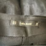 ZARA Black Faux Suede Wrap Button High Waist Skort Photo 2