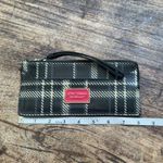 Betsey Johnson  Plaid herringbone Wallet wristlet with gold heart & pink logo Photo 8