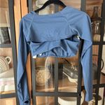 SecondLeft bolero sports bra set navy shrug nandex crop top long sleeve Blue Photo 5