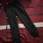 autumn cashmere  cashmere grey jogger drawstring lounge pants Trim sheep skin Photo 0